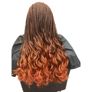 Knotless Braids with Curly Ends